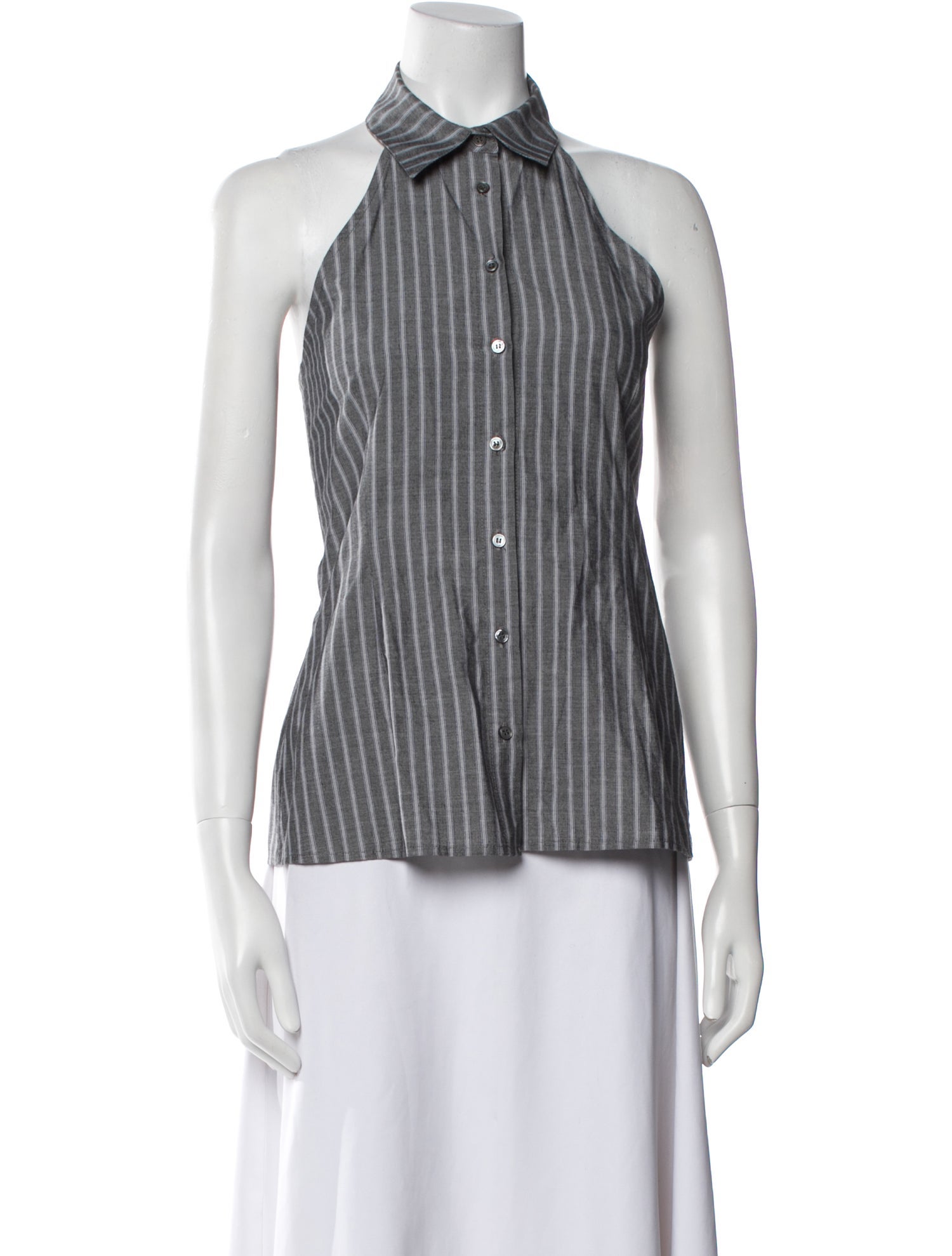 Paloma Wool Striped Sleeveless Button-Up Top