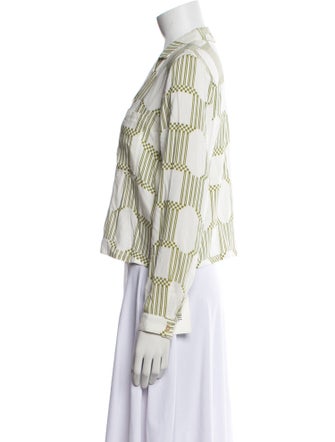 Paloma Wool Printed Long Sleeve Button-Up Top