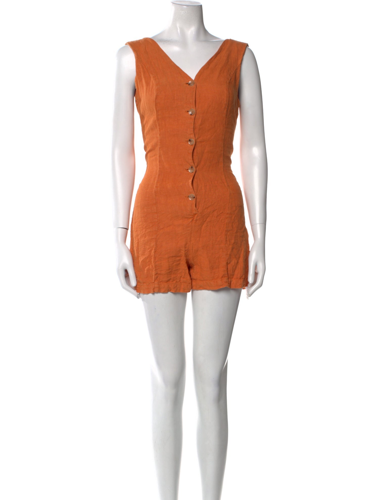 Paloma Wool Linen V-Neck Romper
