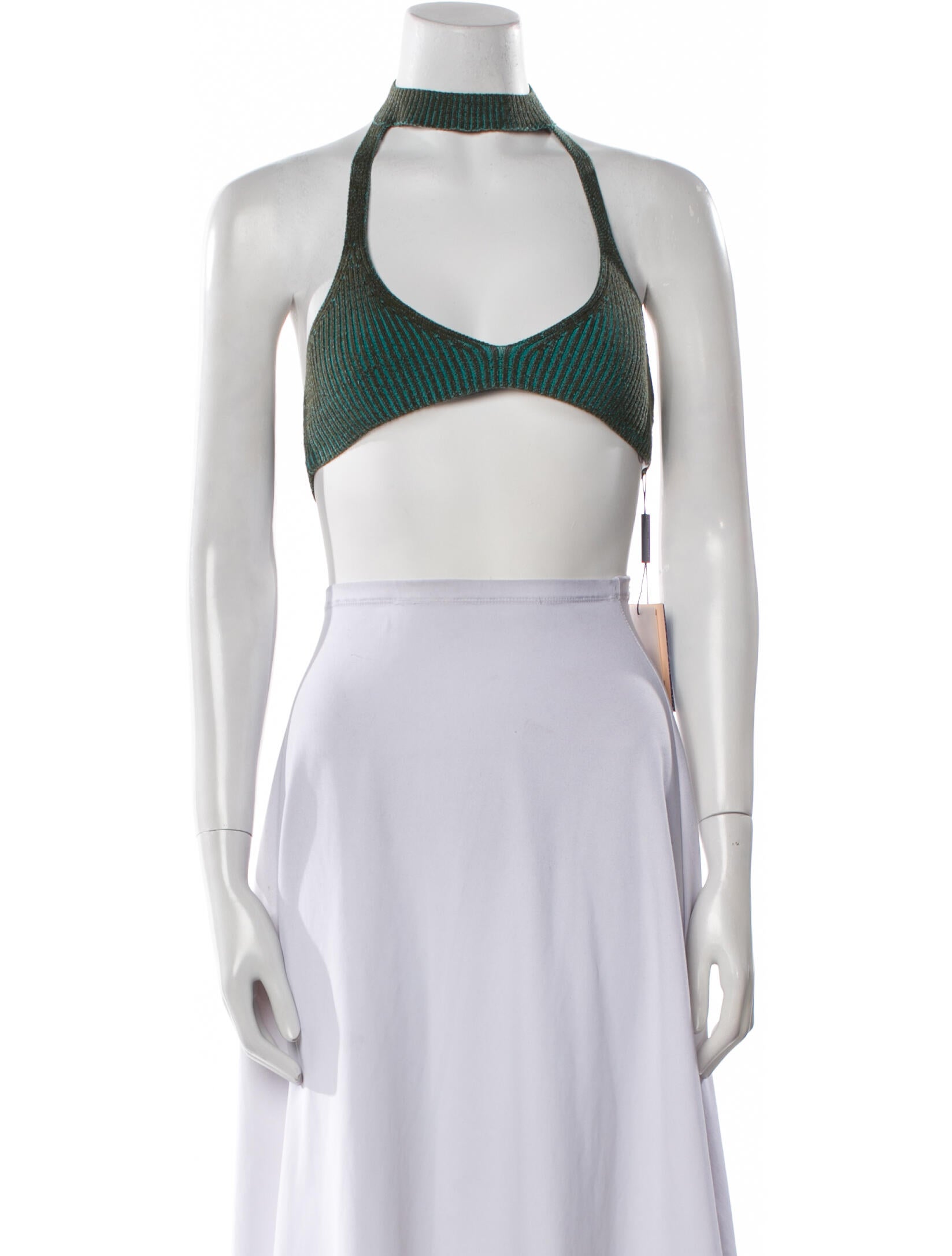 Paloma Wool Patterned Halterneck Crop Top w/ Tags