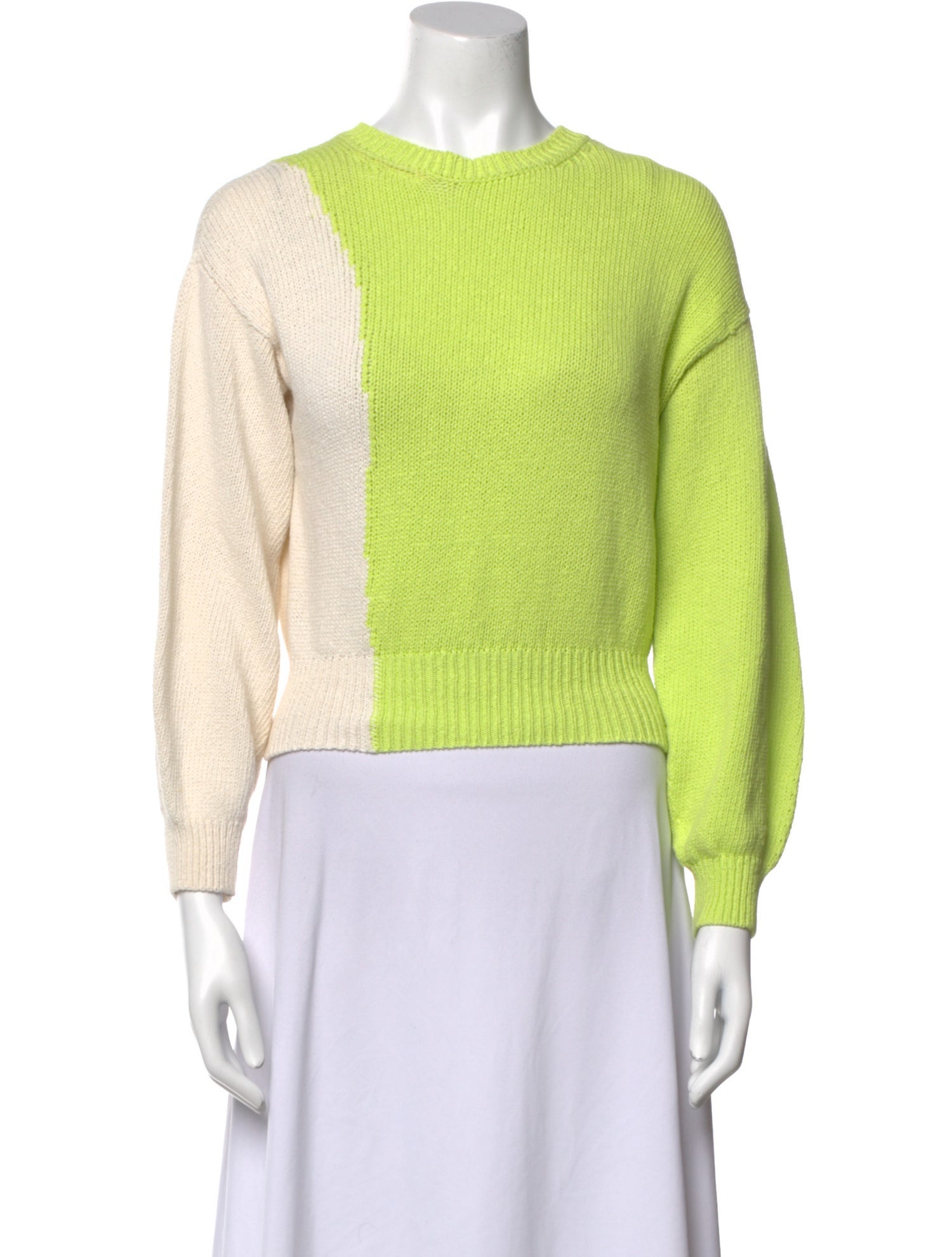 Paloma Wool Colorblock Pattern Crew Neck Sweater