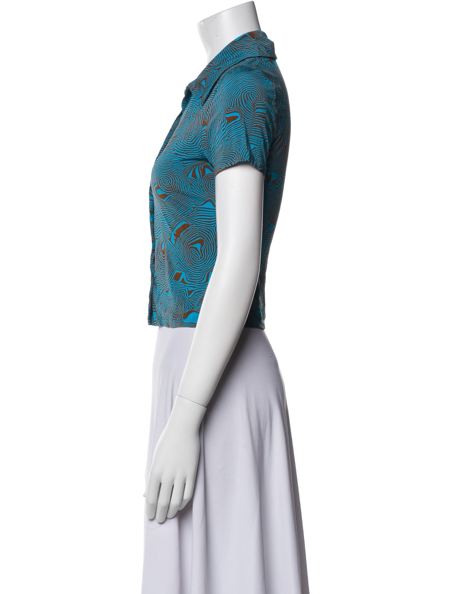 Paloma Wool Printed Short Sleeve Button-Up Top