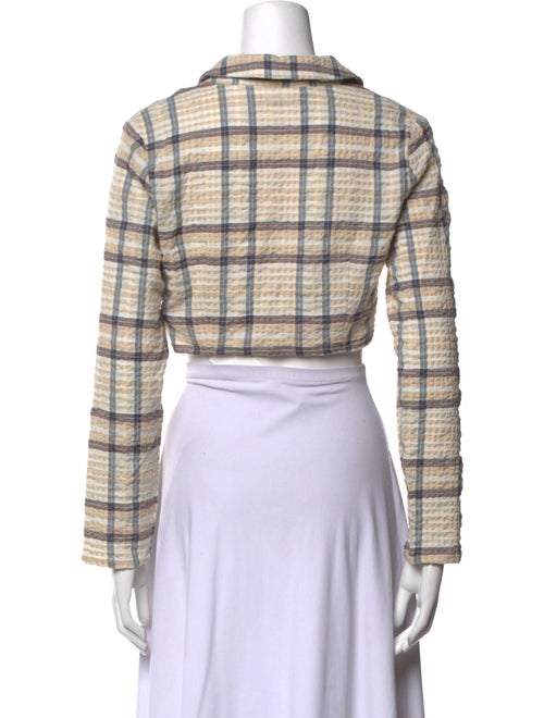 Paloma Wool Plaid Print V-Neck Crop Top