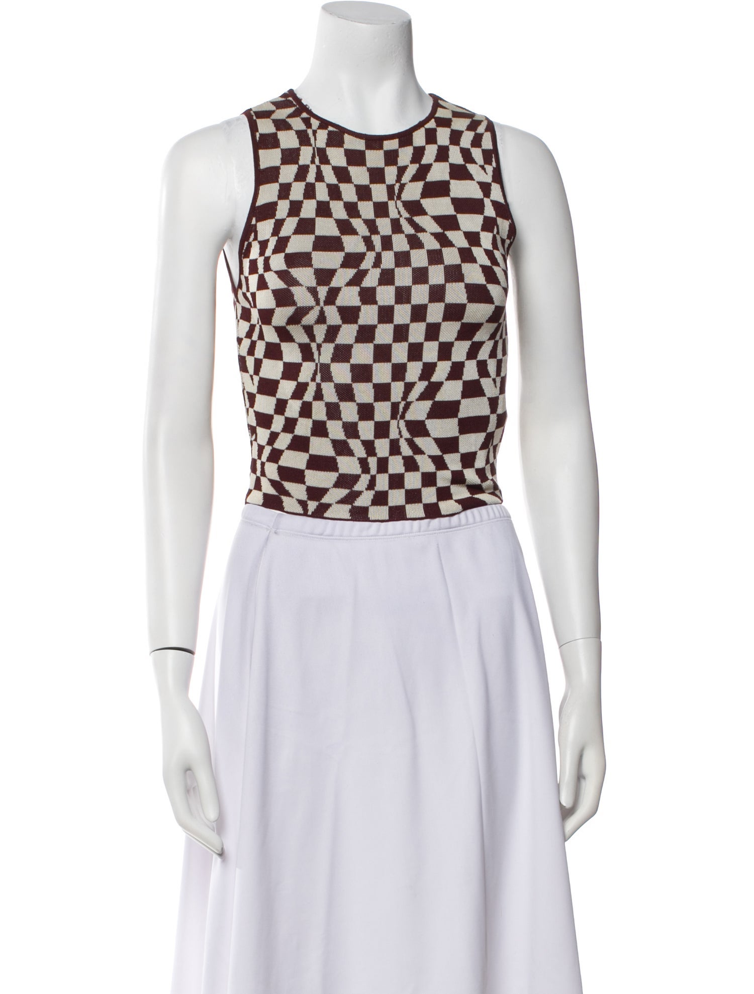 Paloma Wool Animal Print Crew Neck Crop Top