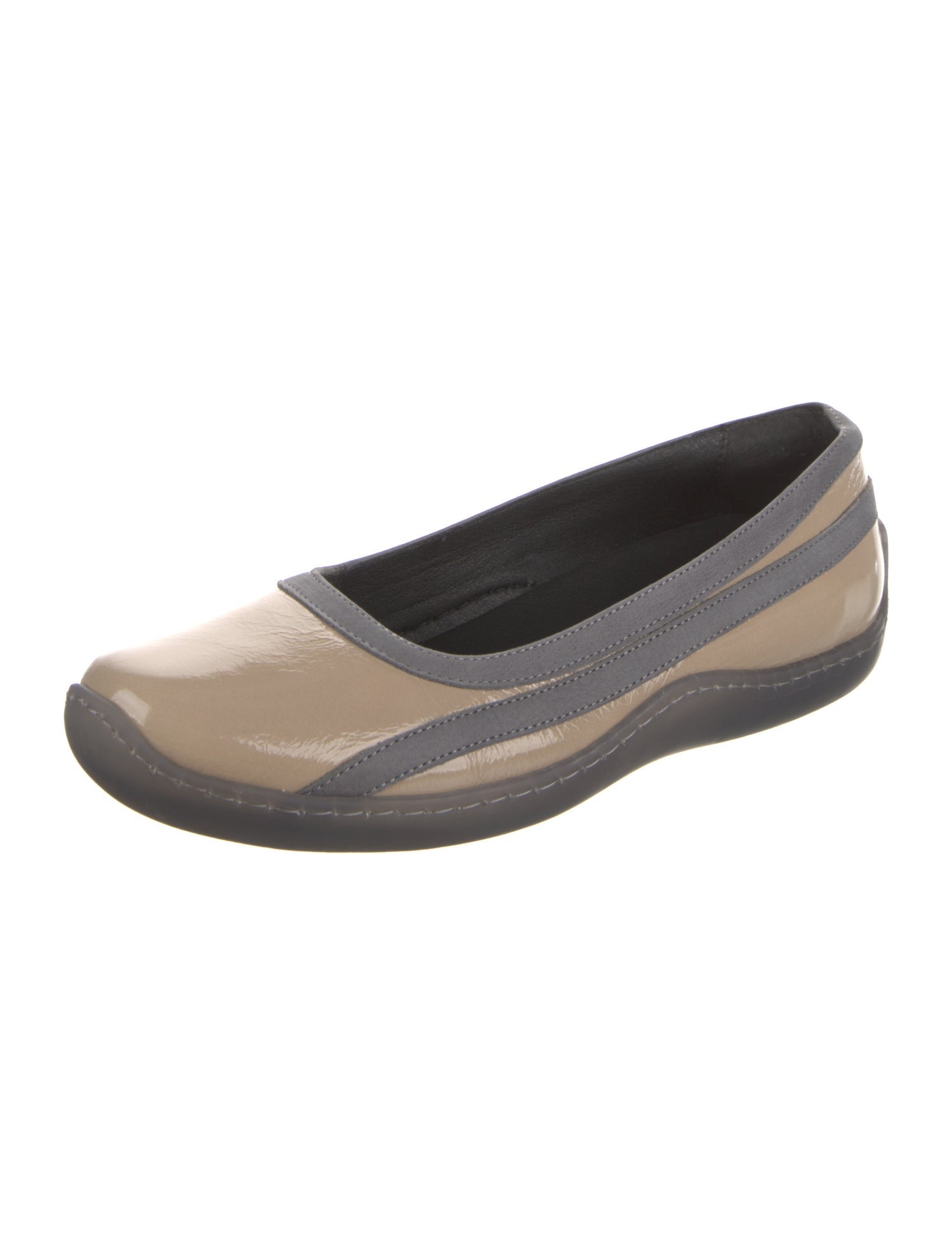 Paloma Wool Patent Leather Colorblock Pattern Ballet Flats