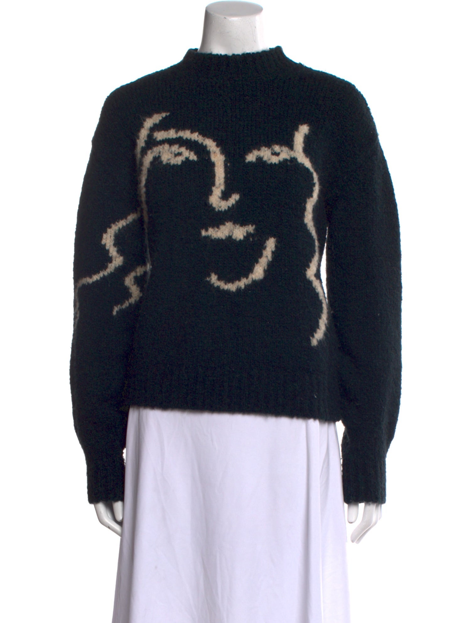 Paloma Wool Graphic Print Mock Neck Sweater