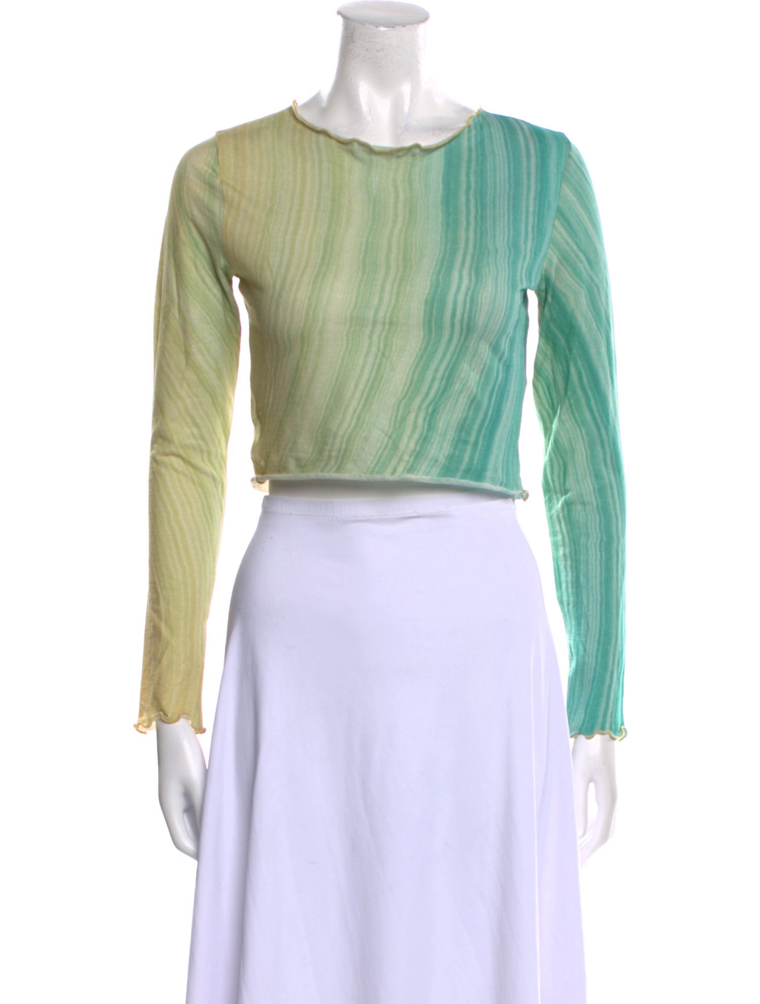 Paloma Wool Striped Crew Neck Crop Top