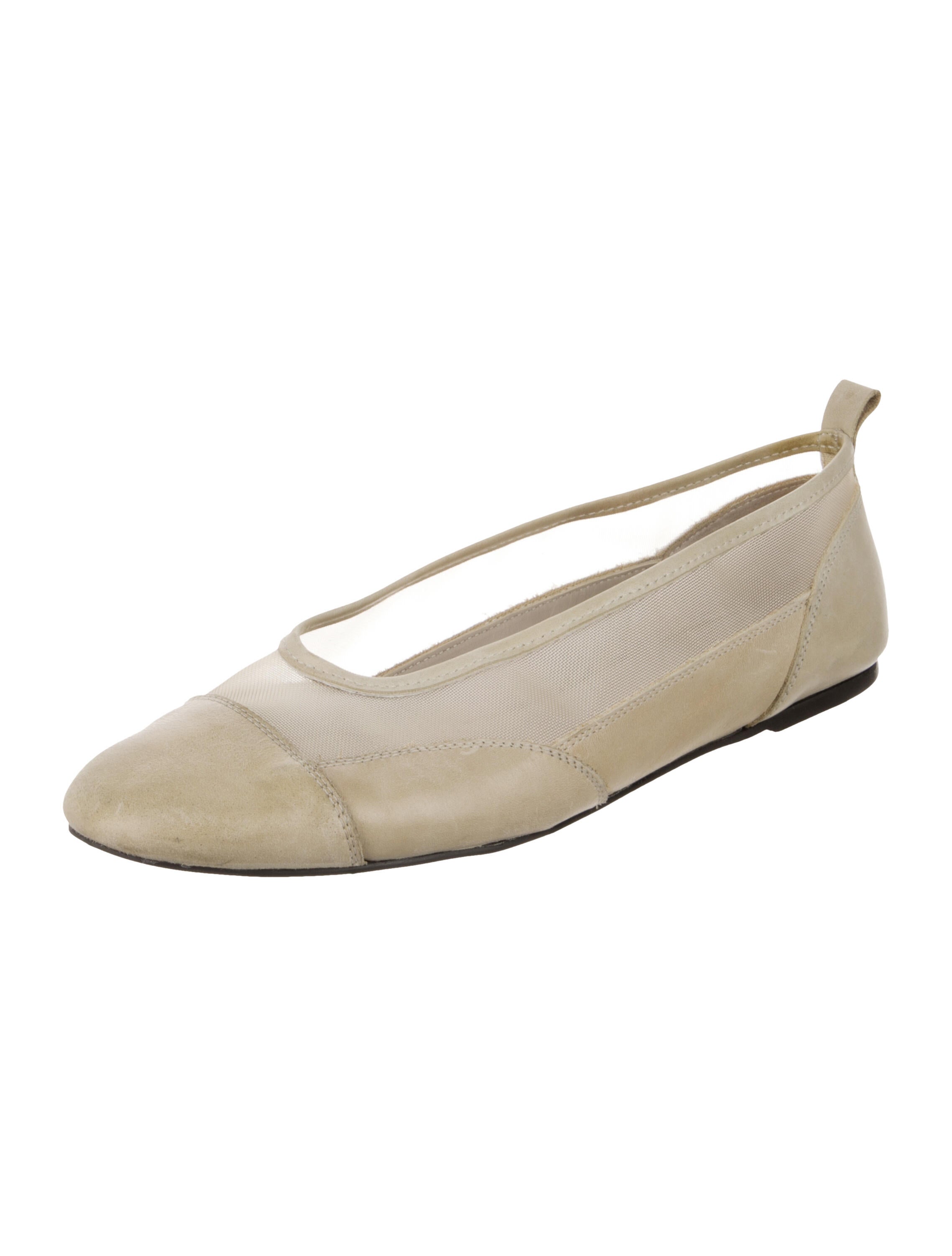 Paloma Wool Leather Mesh Accents Ballet Flats