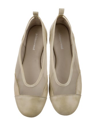 Paloma Wool Leather Mesh Accents Ballet Flats