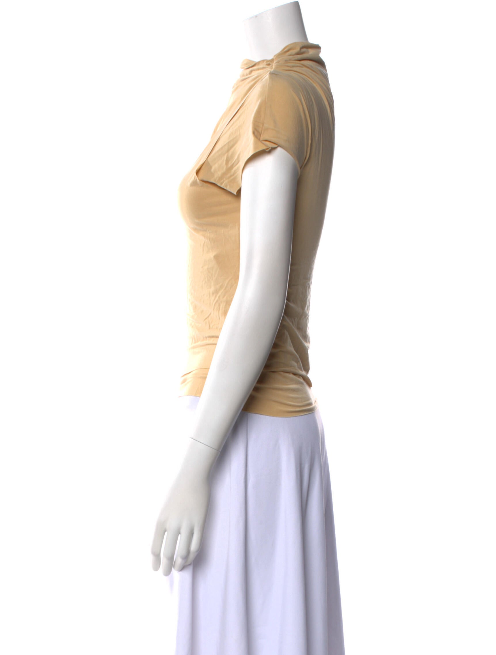 Paloma Wool Cowl Neck Short Sleeve Top