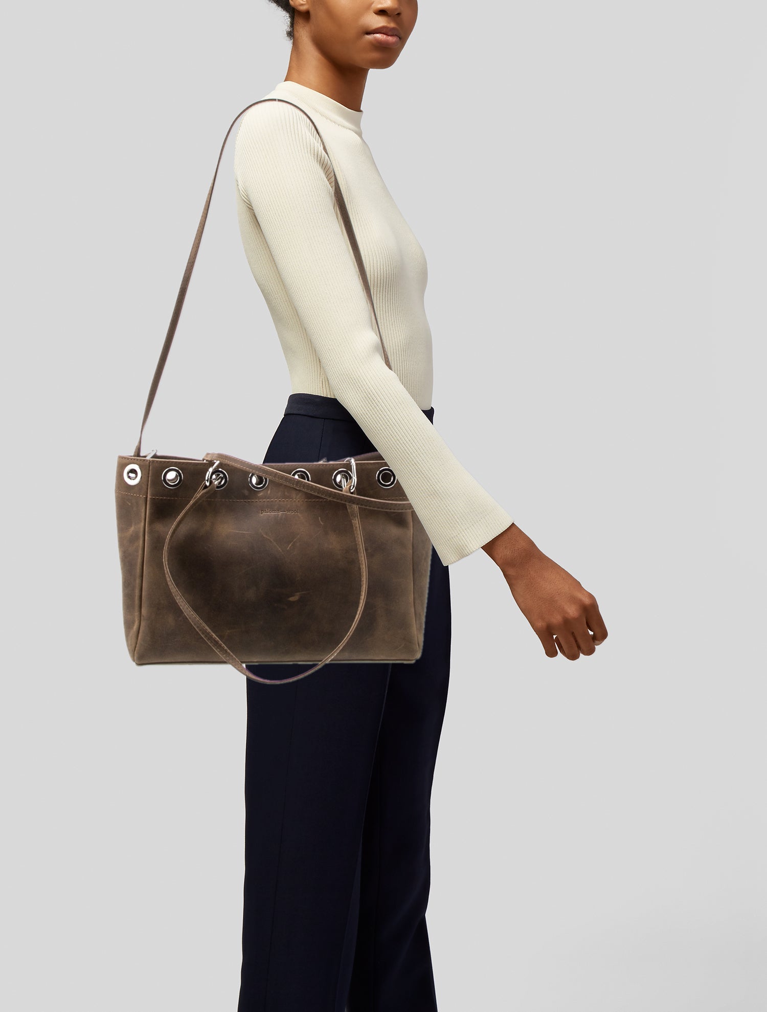 Paloma Wool Suede Shoulder Bag