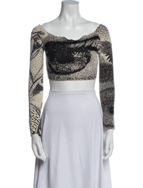 Paloma Wool Printed Scoop Neck Crop Top
