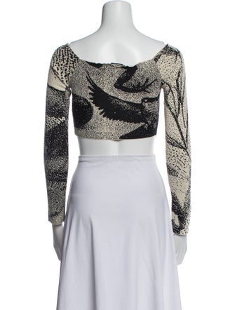 Paloma Wool Printed Scoop Neck Crop Top
