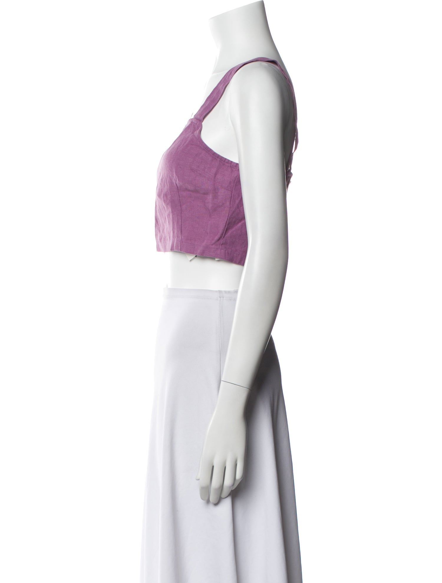 Paloma Wool Linen Square Neckline Crop Top