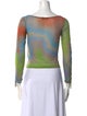 Paloma Wool Tie-Dye Print Bateau Neckline Crop Top