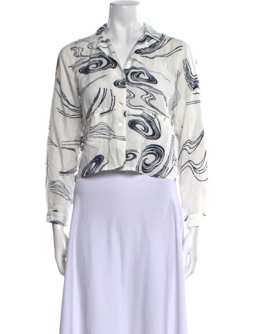 Paloma Wool Printed V-Neck Crop Top