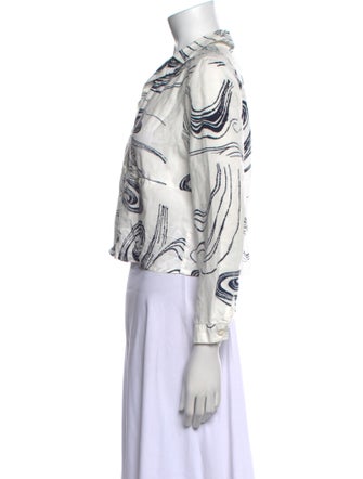 Paloma Wool Printed V-Neck Crop Top