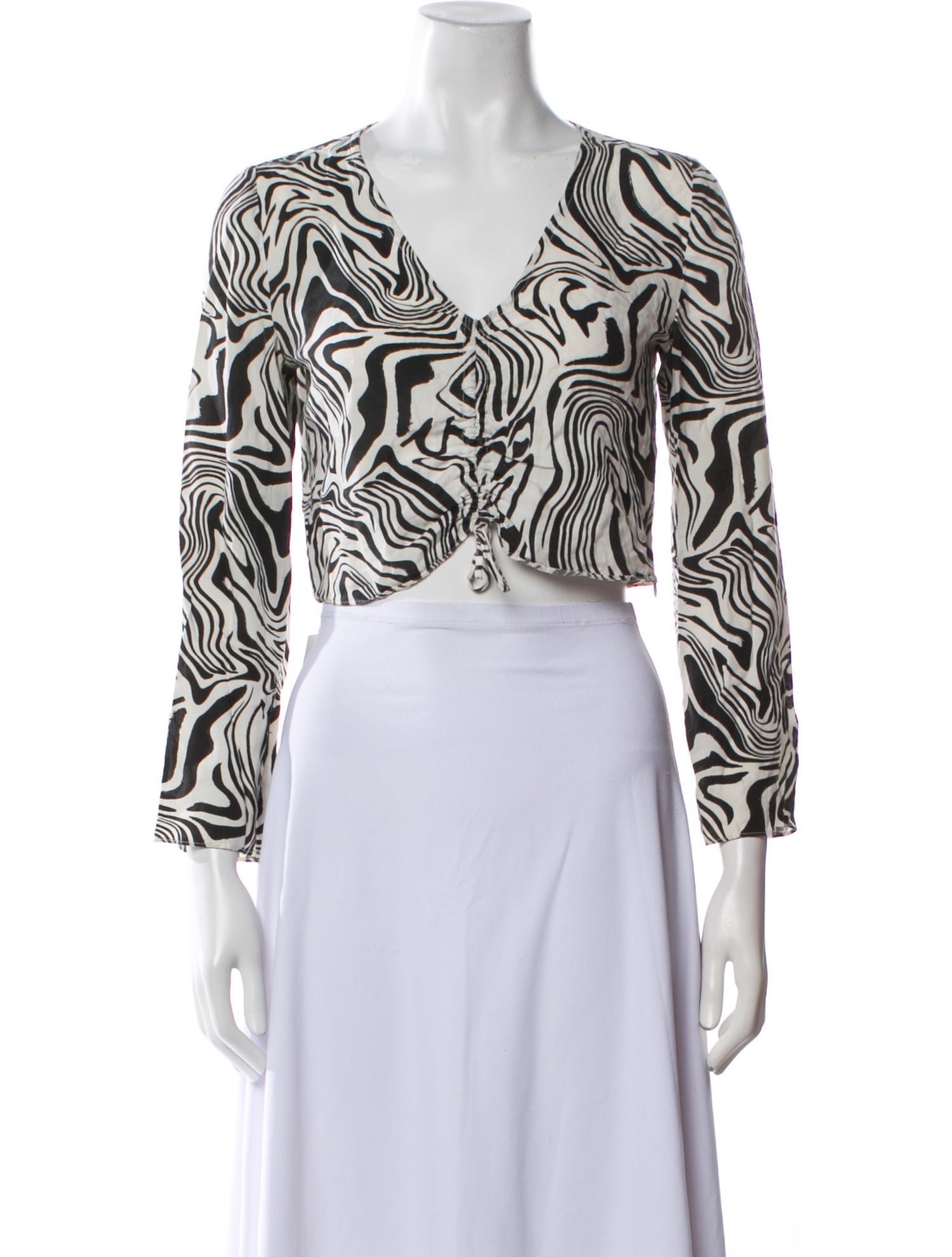 Paloma Wool Printed V-Neck Crop Top