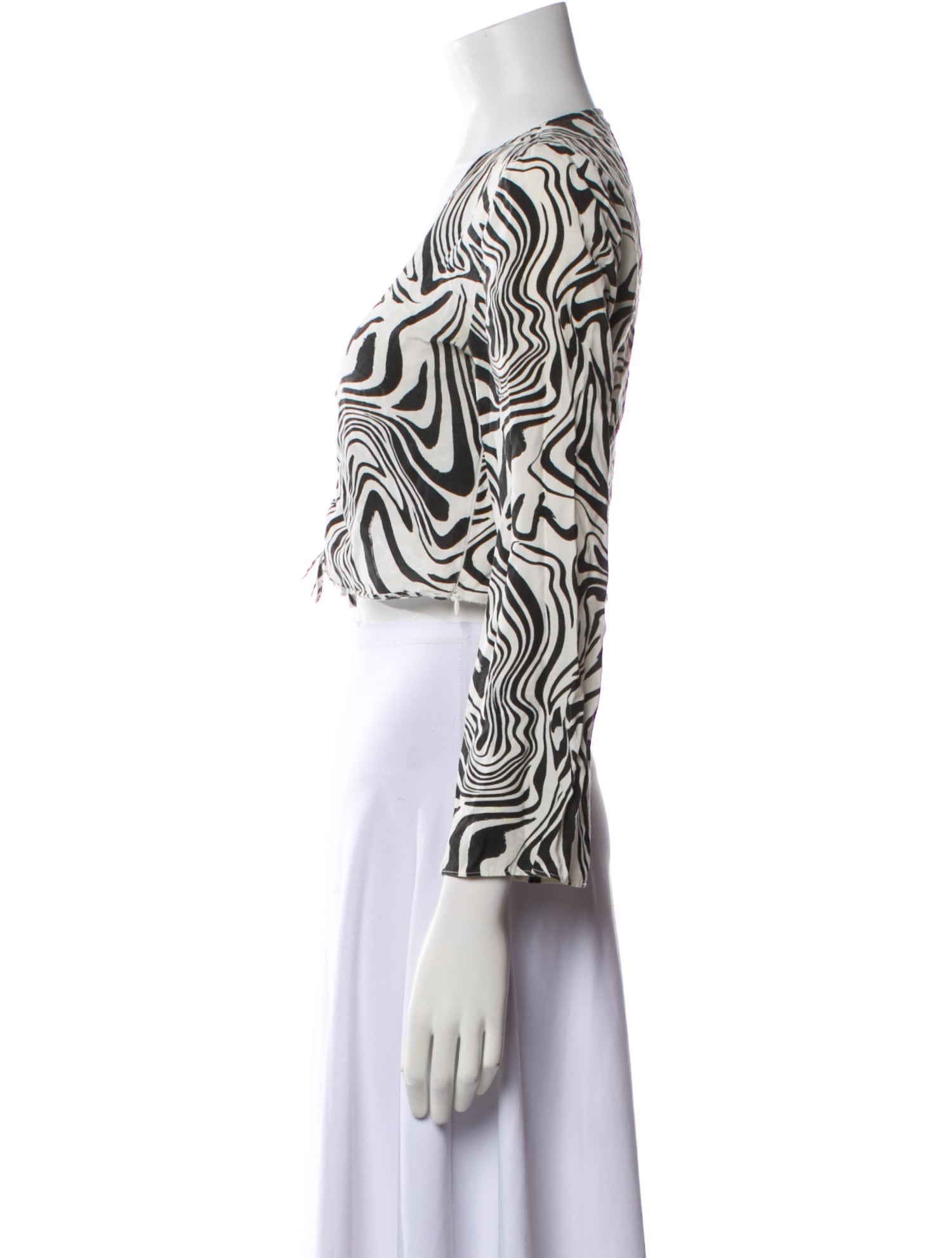 Paloma Wool Printed V-Neck Crop Top