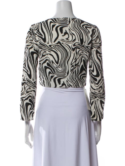 Paloma Wool Printed V-Neck Crop Top