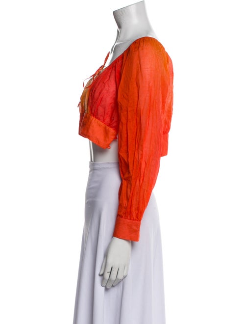 Paloma Wool Scoop Neck Long Sleeve Crop Top