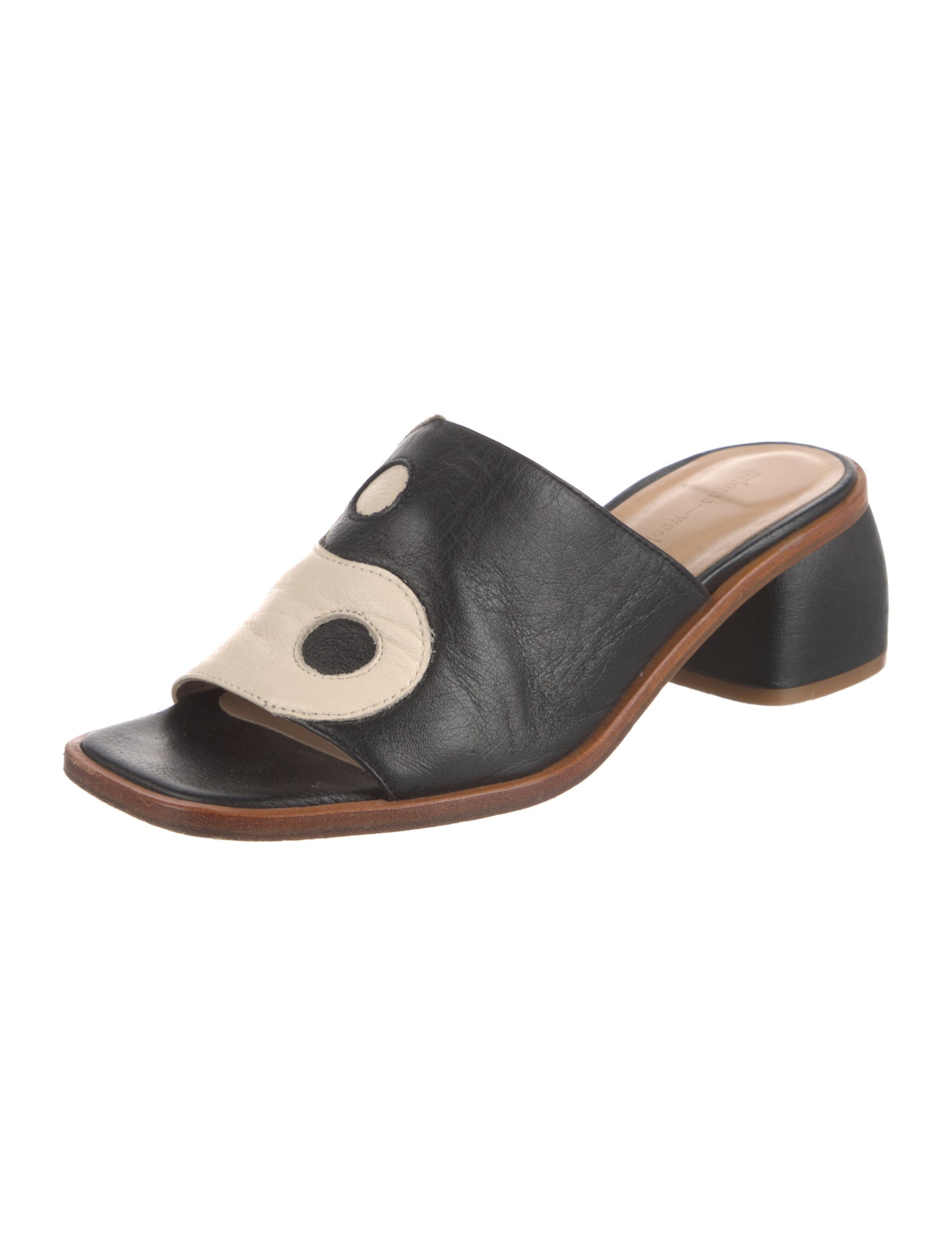 Paloma Wool Leather Colorblock Pattern Slides