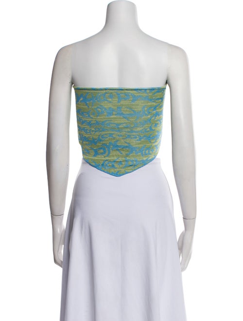 Paloma Wool Printed Strapless Crop Top