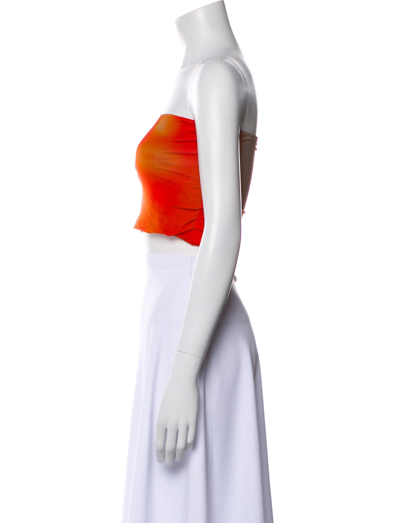 Paloma Wool Tie-Dye Print Strapless Crop Top