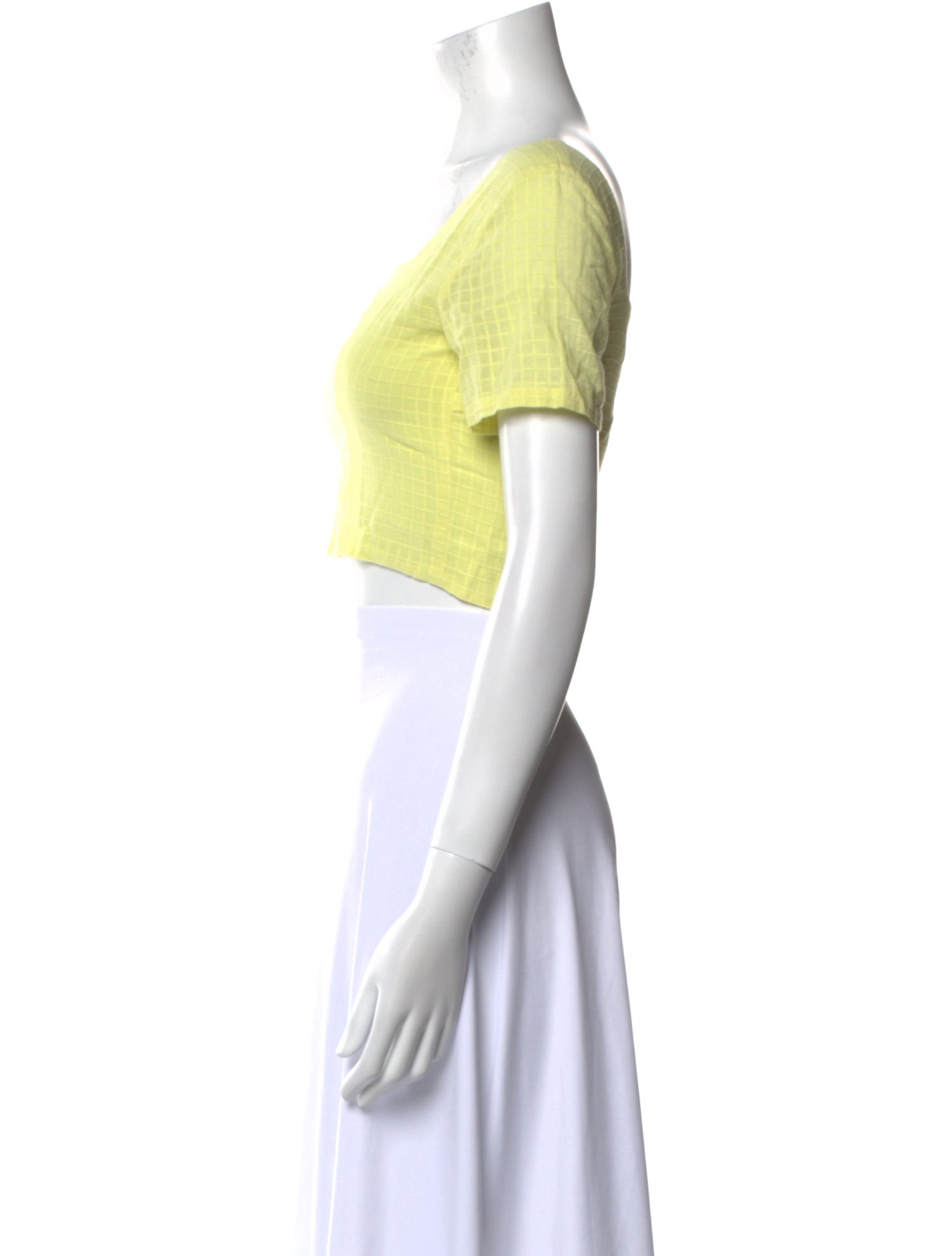 Paloma Wool Square Neckline Short Sleeve Crop Top