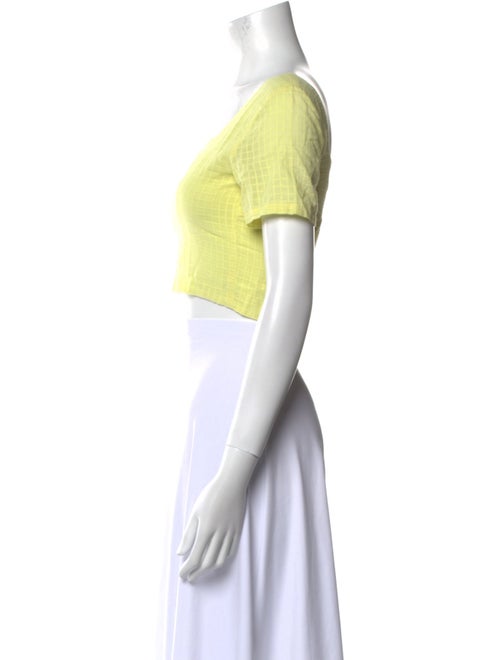 Paloma Wool Square Neckline Short Sleeve Crop Top