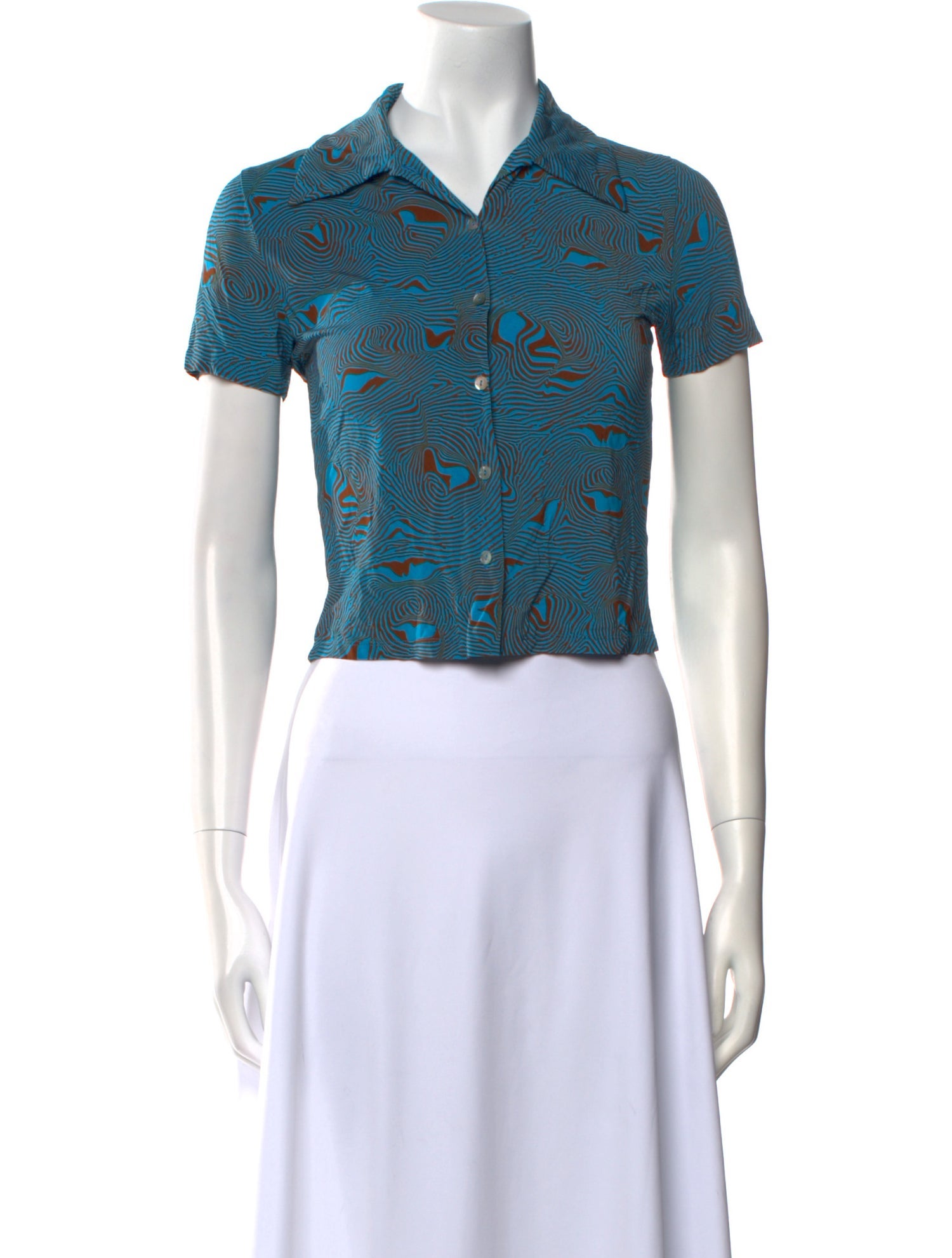 Paloma Wool Printed Short Sleeve Crop Top