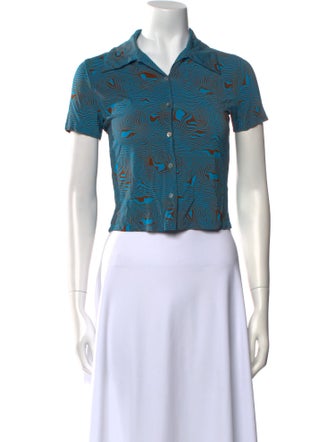 Paloma Wool Printed Short Sleeve Crop Top