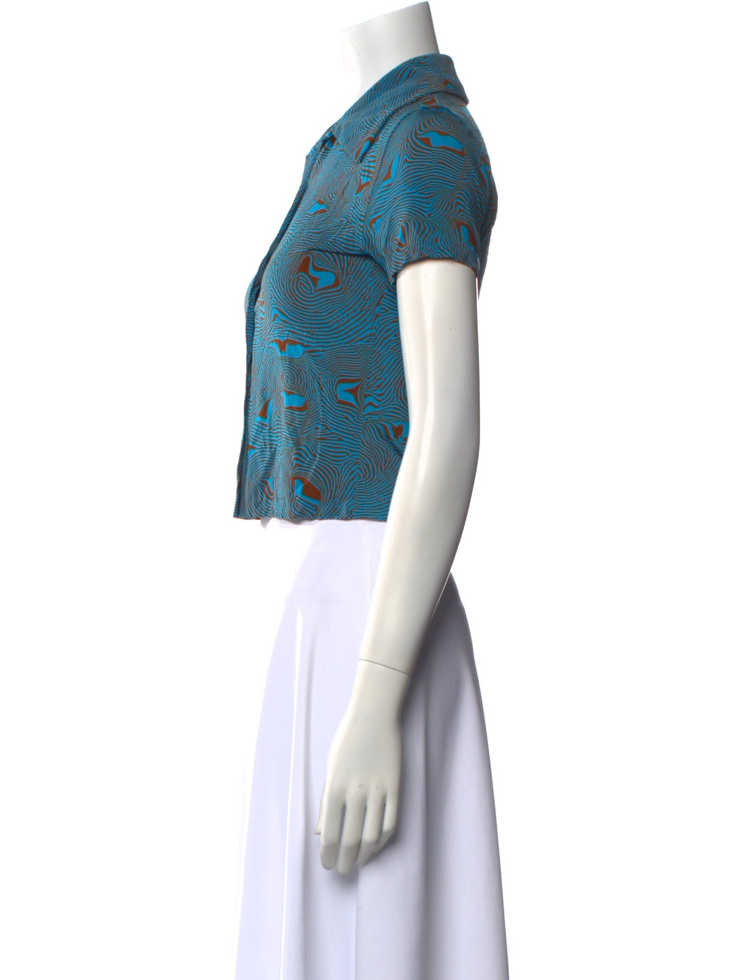 Paloma Wool Printed Short Sleeve Crop Top