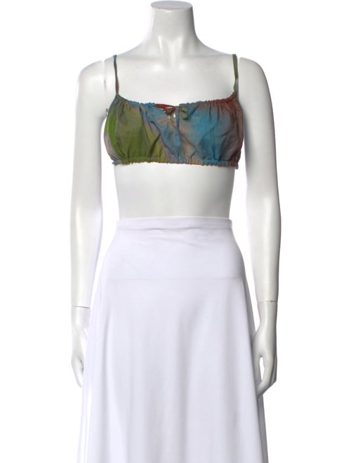 Paloma Wool Printed Square Neckline Crop Top