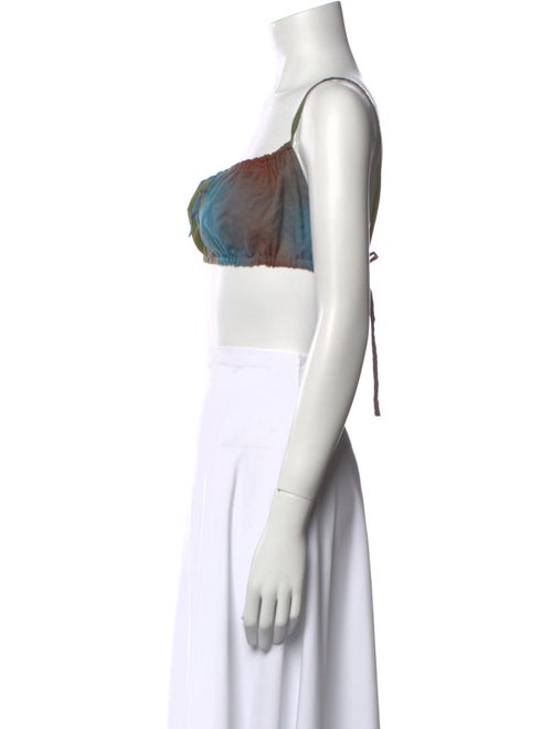 Paloma Wool Printed Square Neckline Crop Top