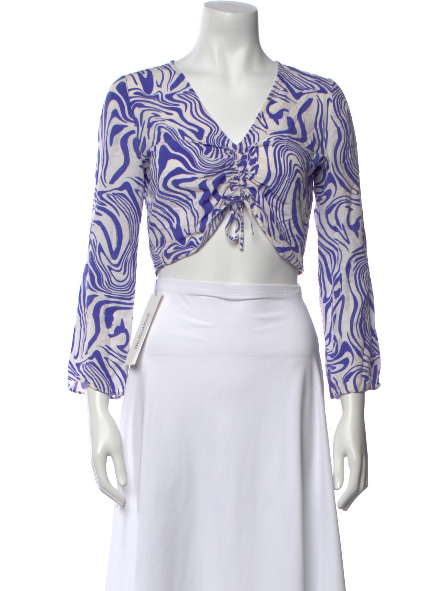 Paloma Wool Printed V-Neck Crop Top