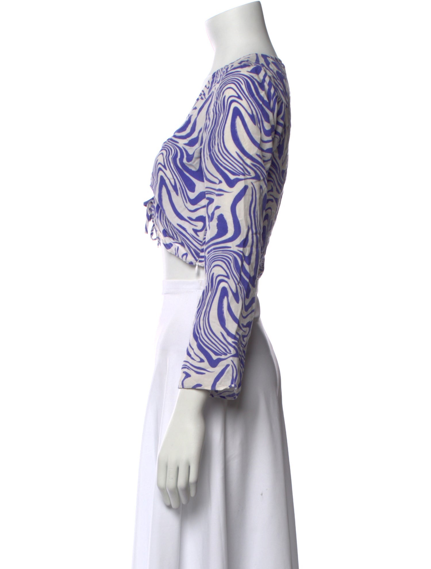 Paloma Wool Printed V-Neck Crop Top