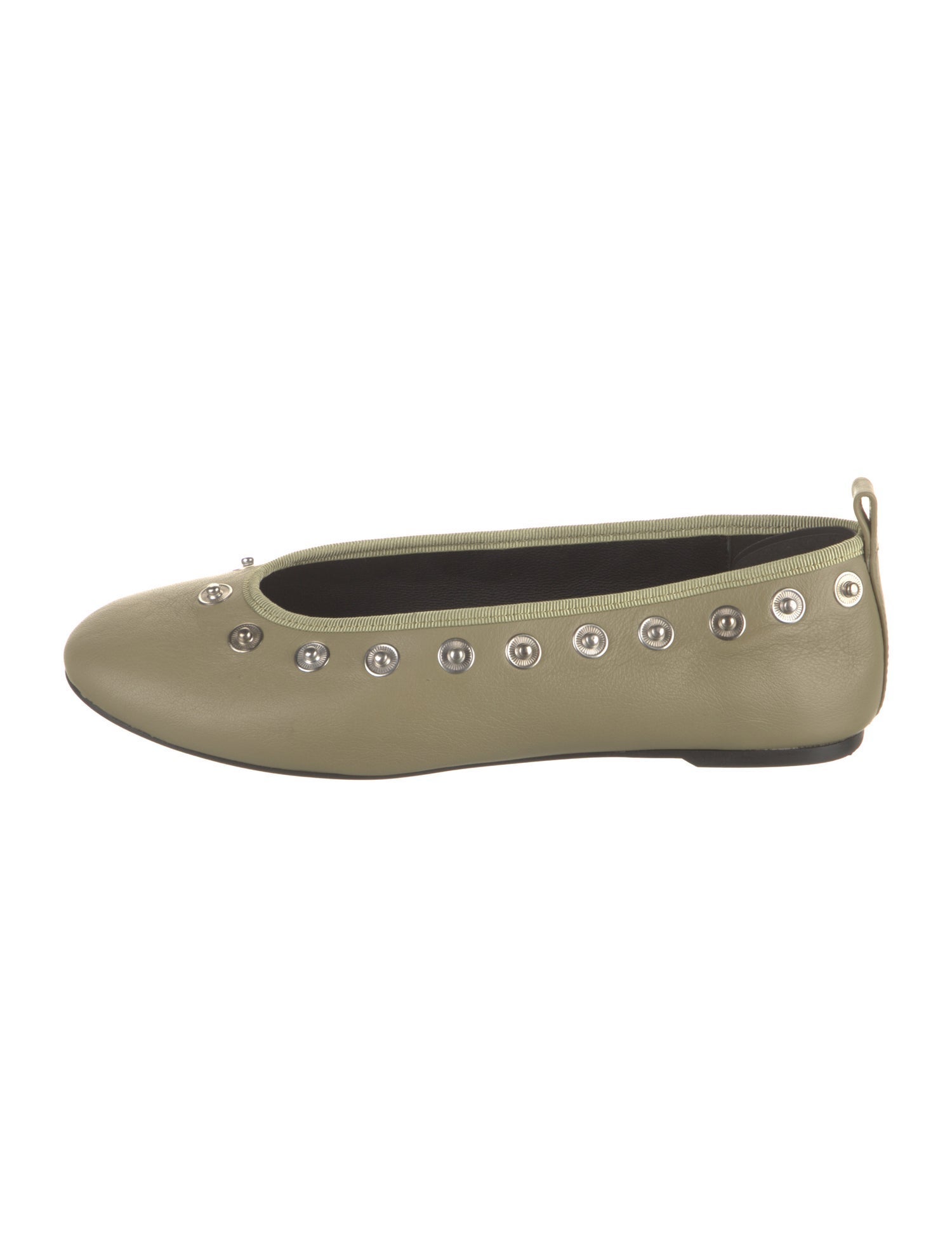 Paloma Wool Leather Studded Accents Ballet Flats