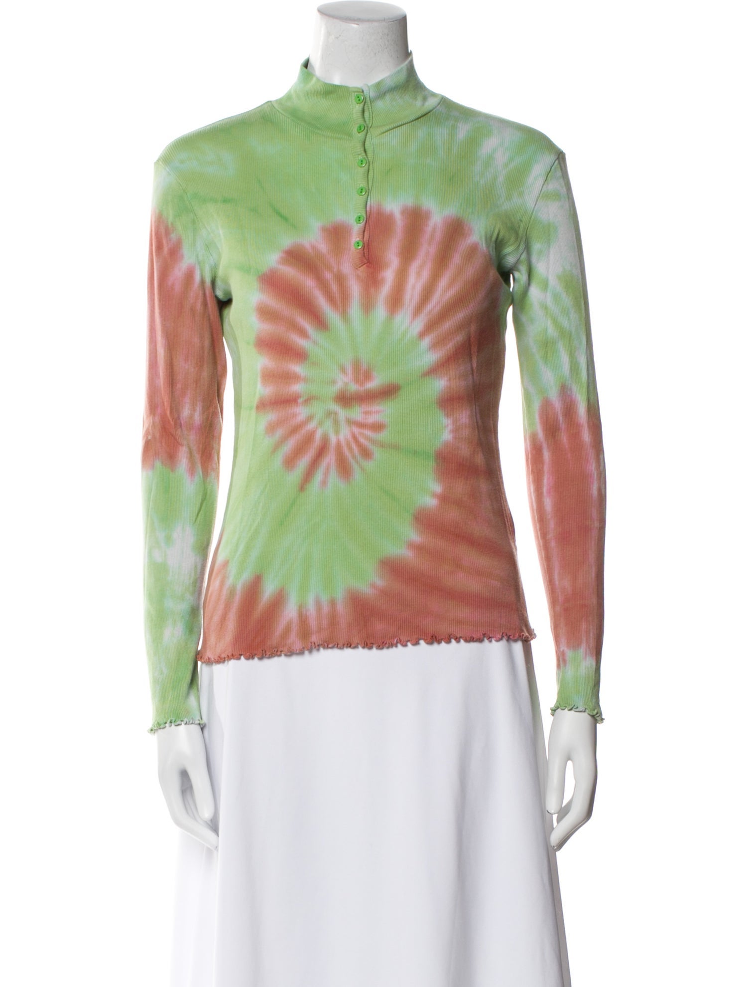 Paloma Wool Tie-Dye Print Mock Neck Sweatshirt