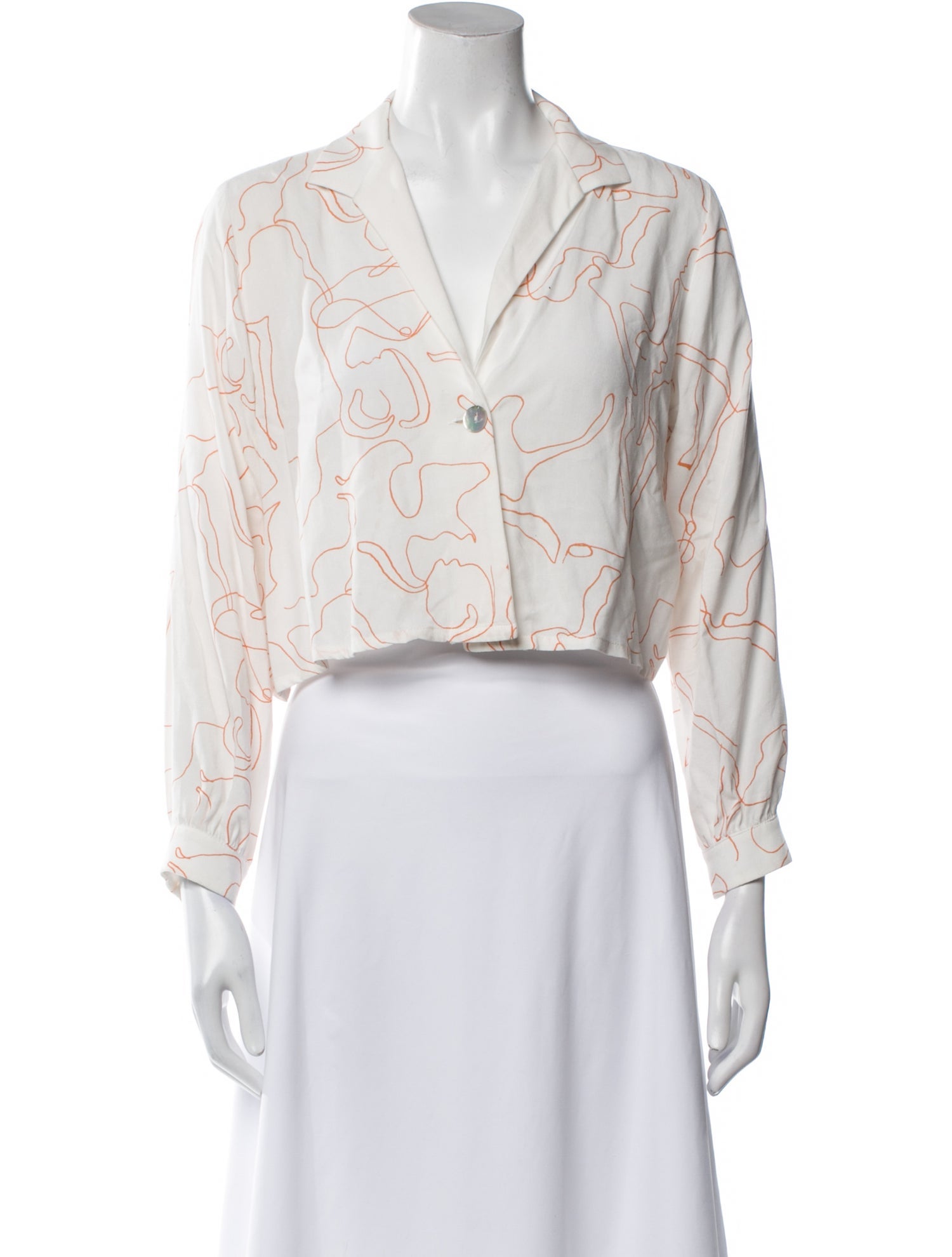 Paloma Wool Printed V-Neck Crop Top