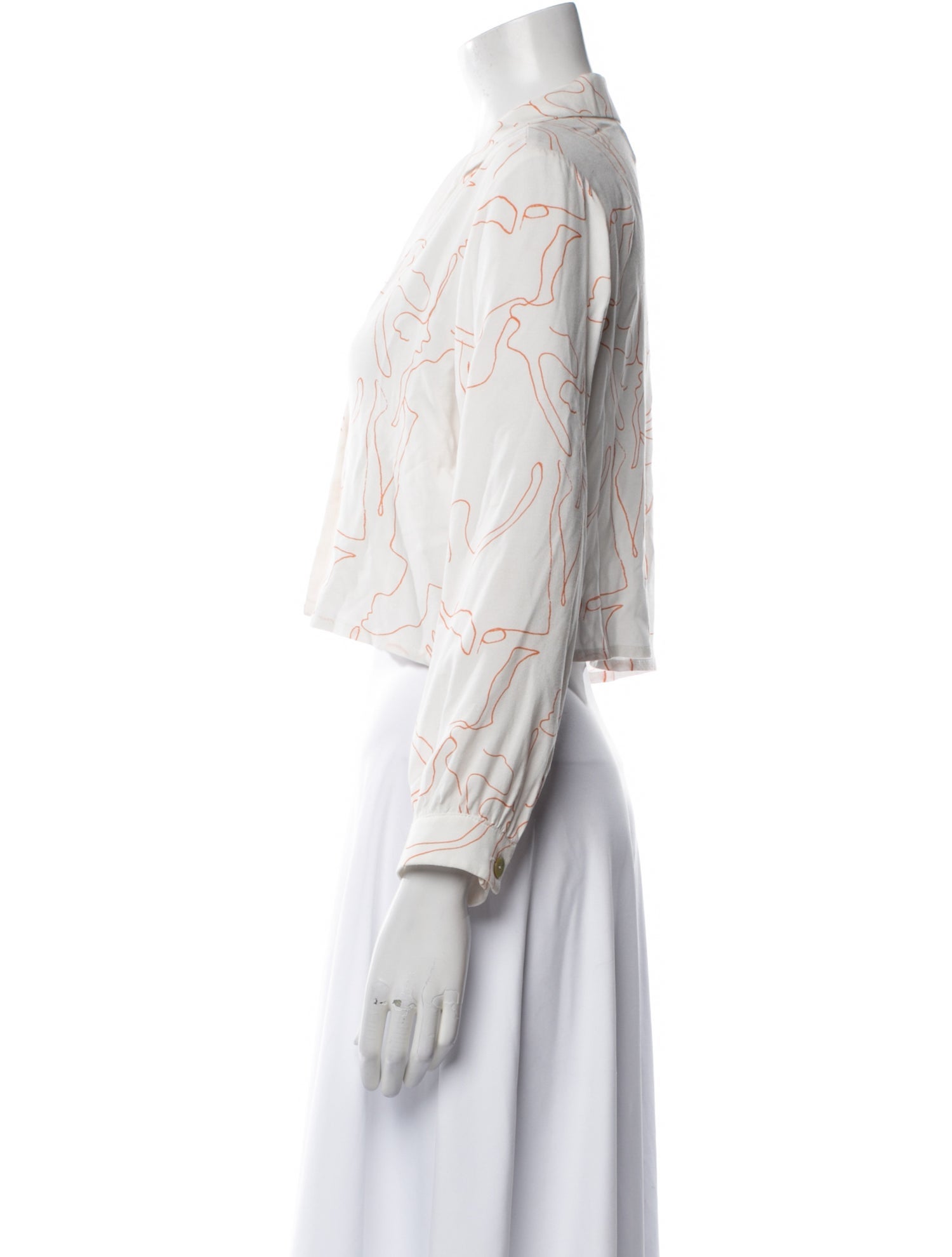 Paloma Wool Printed V-Neck Crop Top