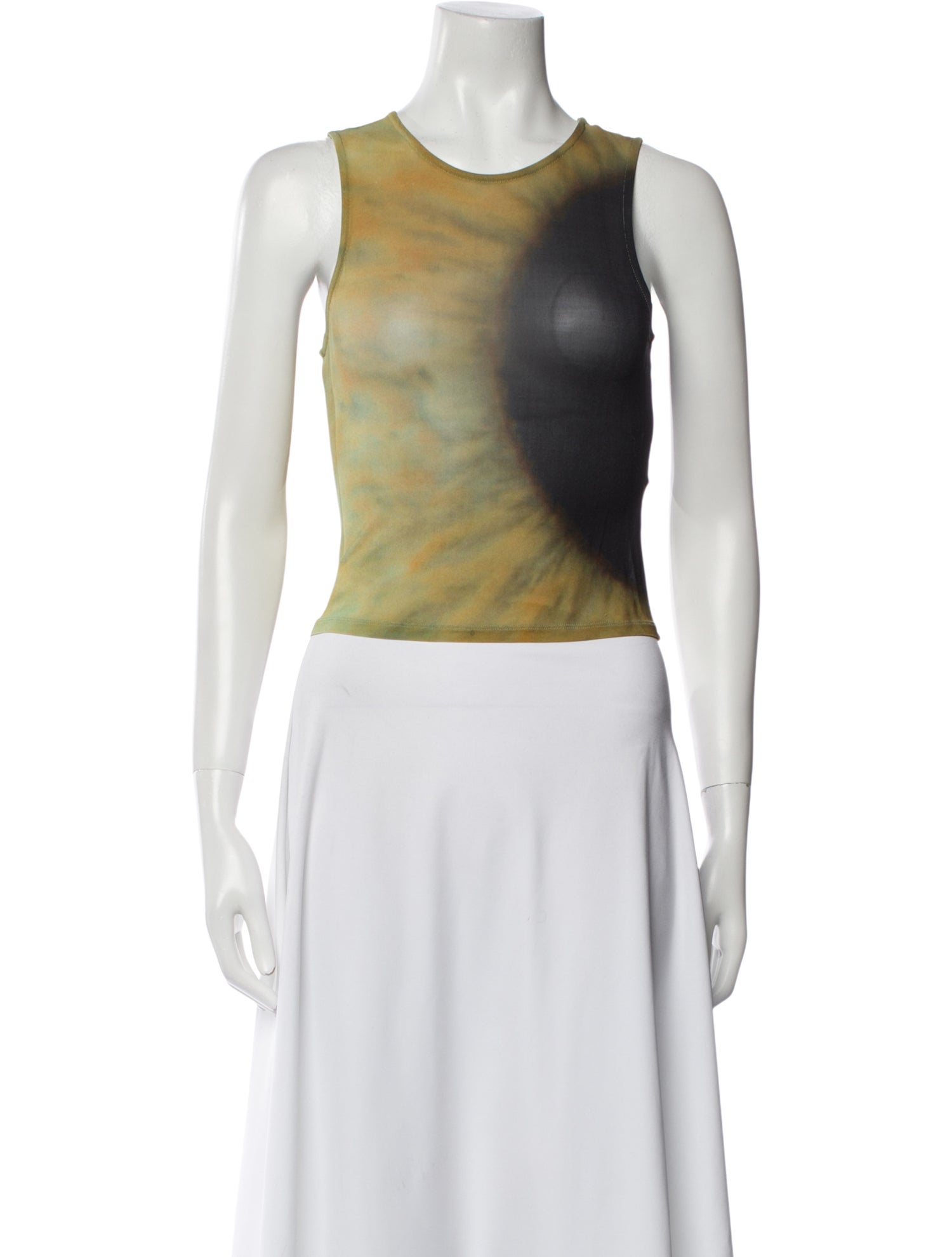 Paloma Wool Tie-Dye Print Scoop Neck Crop Top