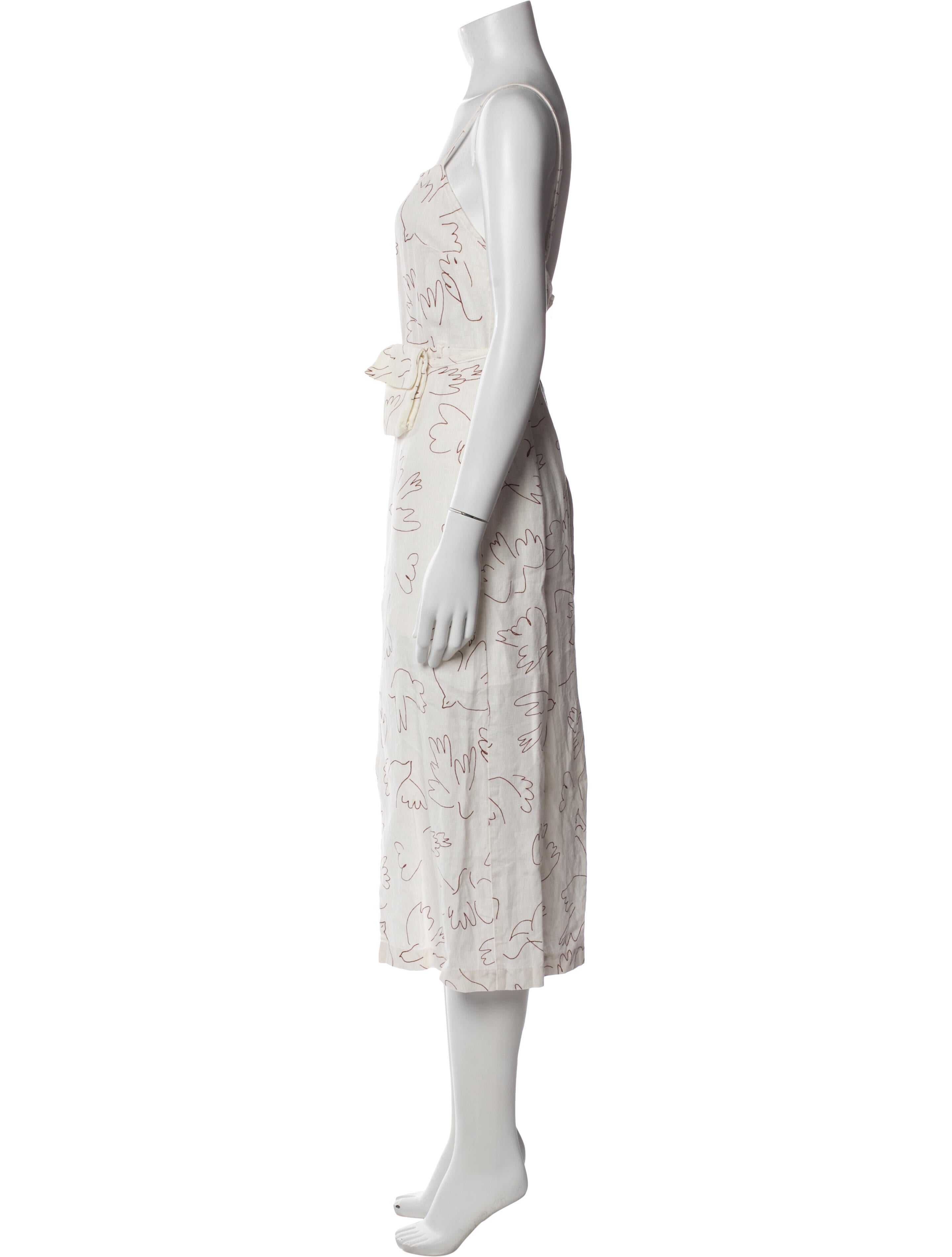 paloma wool linen dress Linen Midi Length Dress