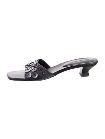 Pre-owned Paloma Wool Sequins Patterned Sandals In Gray