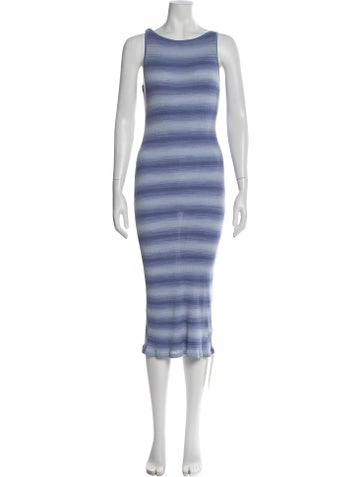 Pre-owned Paloma Wool Striped Midi Length Dress In Purple