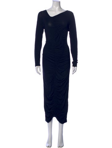 Pre-owned Paloma Wool Asymmetrical Midi Length Dress In Blue