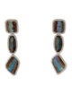 Pamela Huizenga 18K Boulder Opal & Diamond Drop Earrings