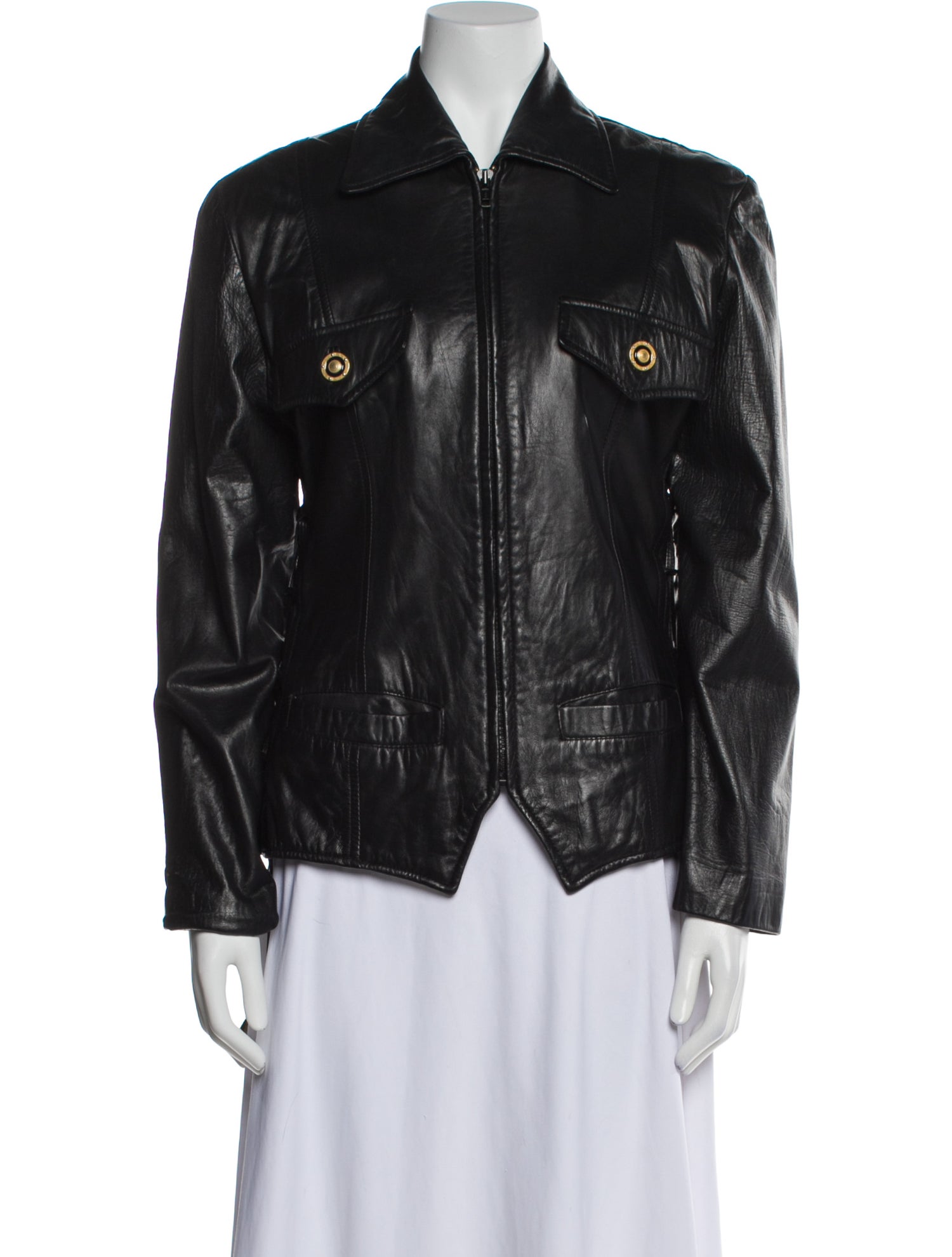 Phil M. Stupp Leather Blazer