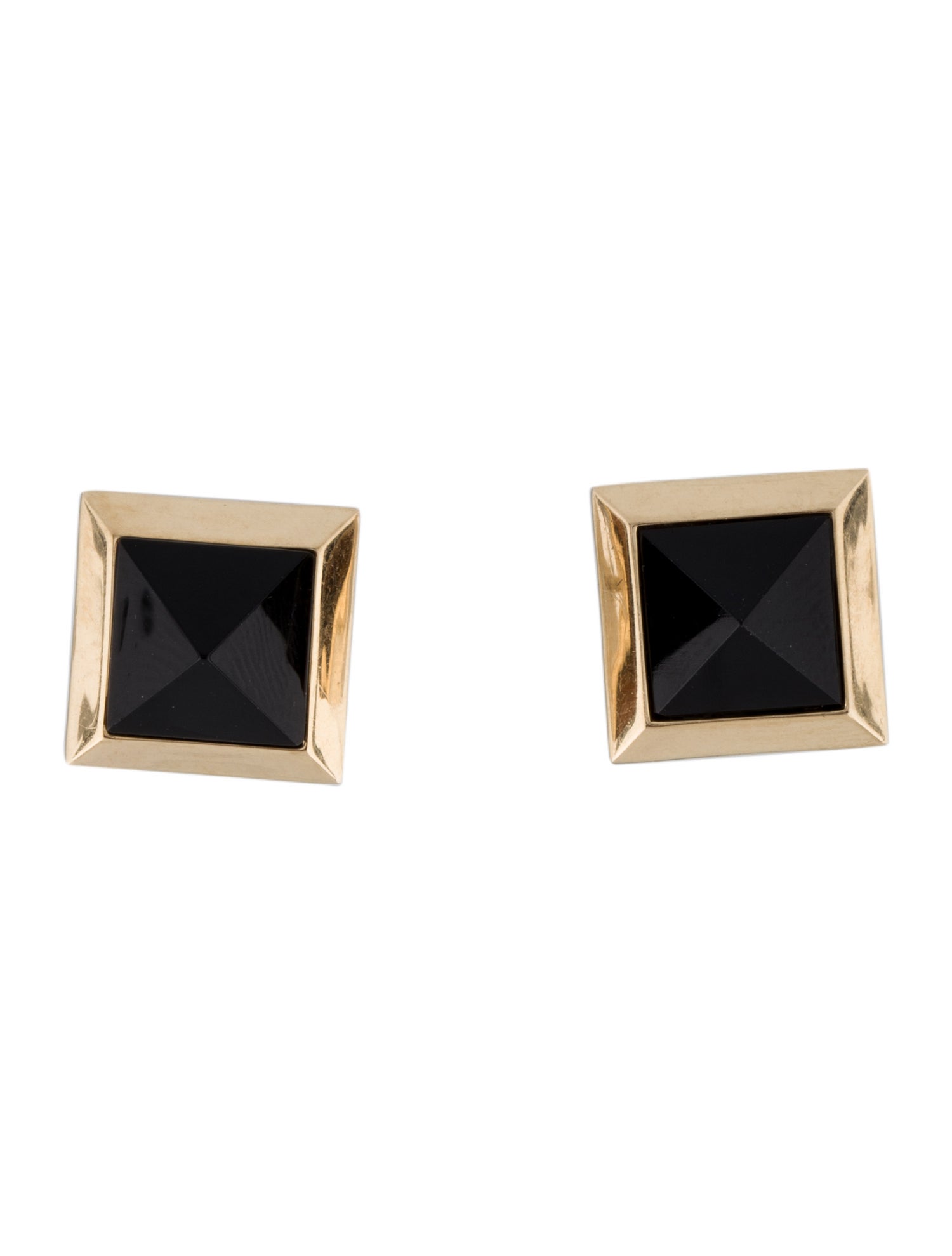 Paul Morelli 14K Onyx Pyramid Stud Earrings