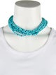Paul Morelli 18K Turquoise & Glass Filled Ruby Bead Multistrand Necklace